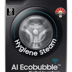 Samsung 8 kg, 5 star, Eco Bubble Technology, AI Control, Wi-Fi, Fully-Automatic Front Load Washing Machine