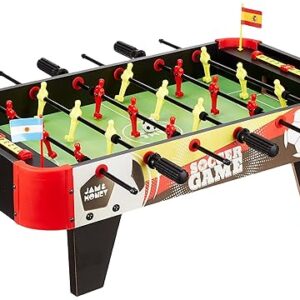 Amazon Brand - Jam & Honey Foosball Table Game for Kids 6+ Years, BIS Certified Safe for Kids, Big Size Tabletop Football, Indoor Soccer for Family Fun, Multicolour